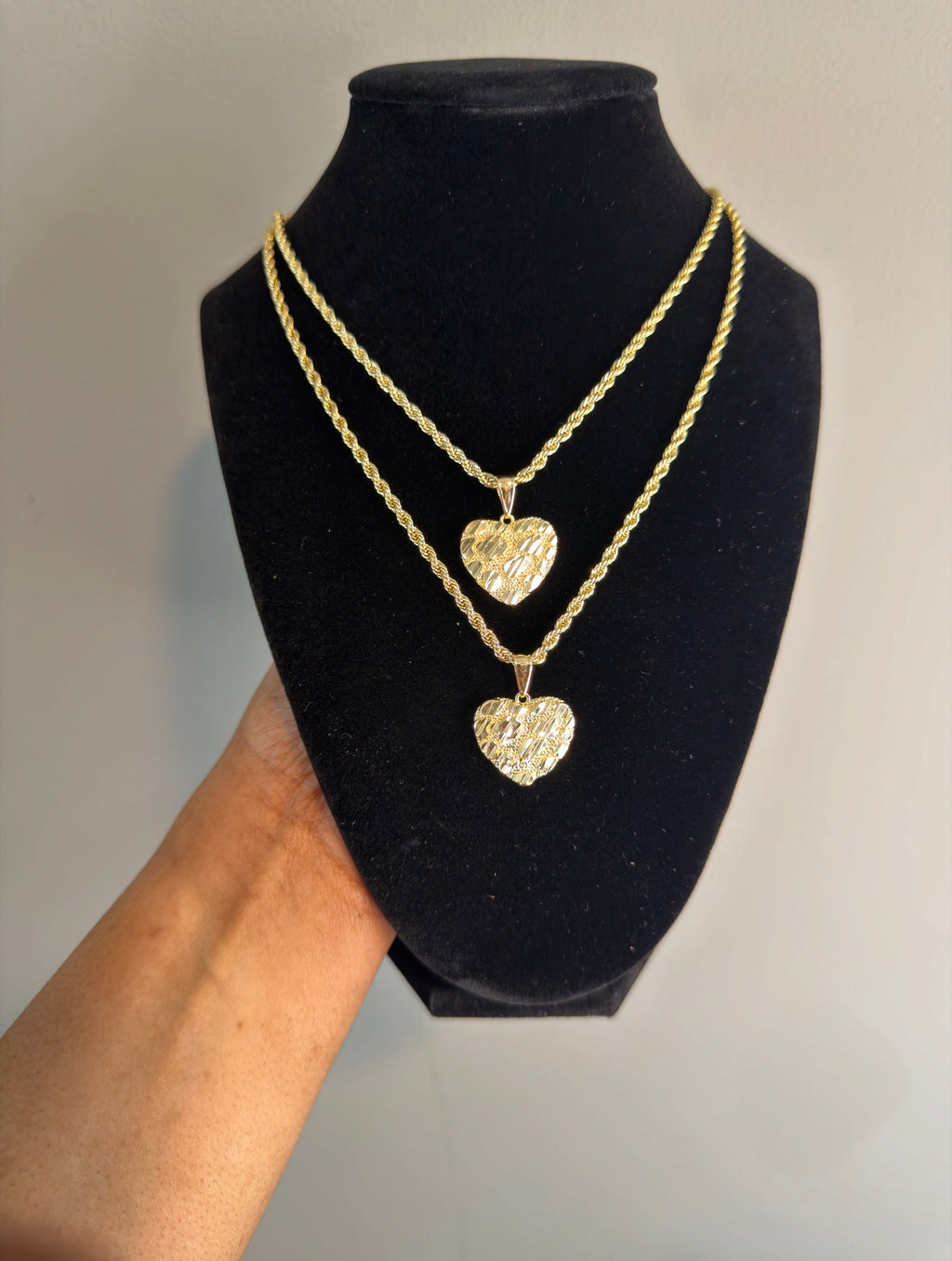 Love Heart Nugget Chain