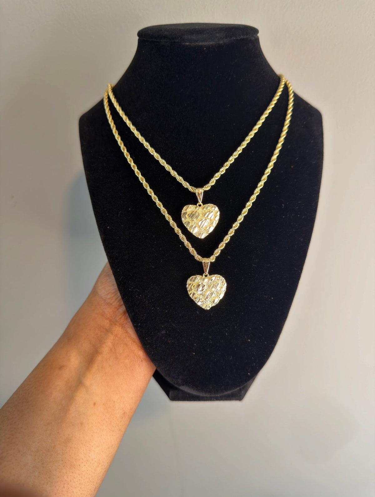 Love Heart Nugget Chain