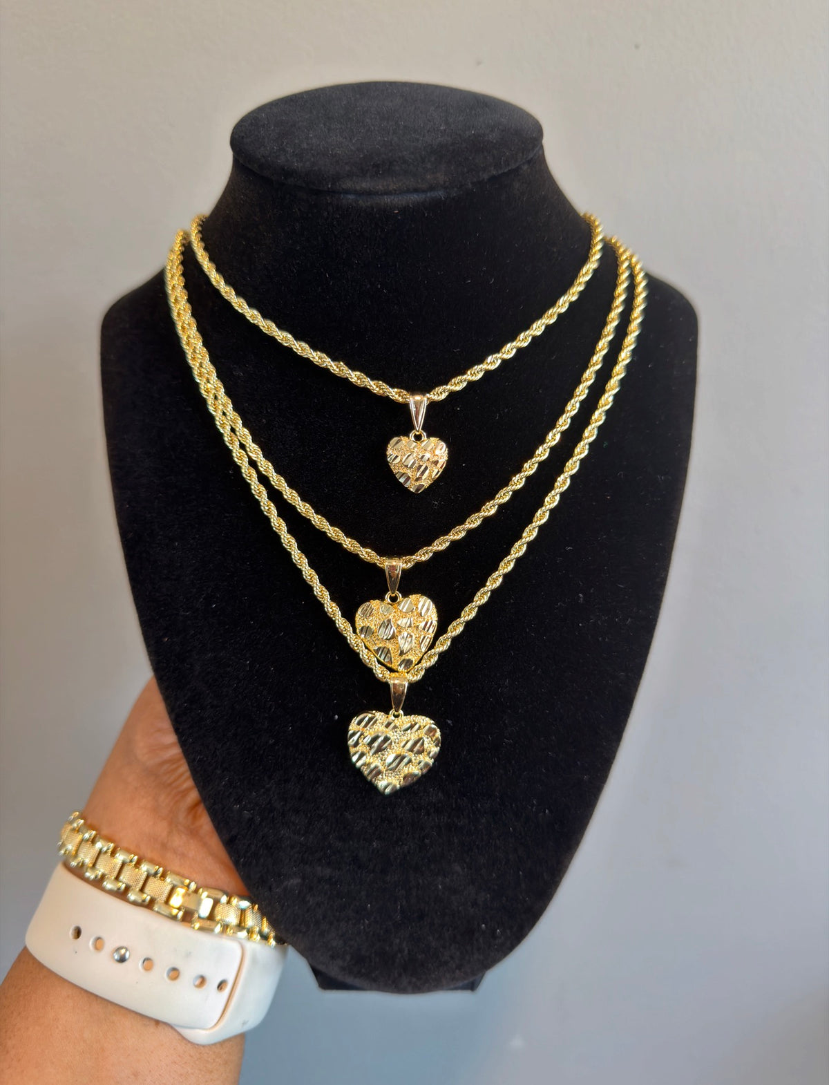 Love Heart Nugget Chain